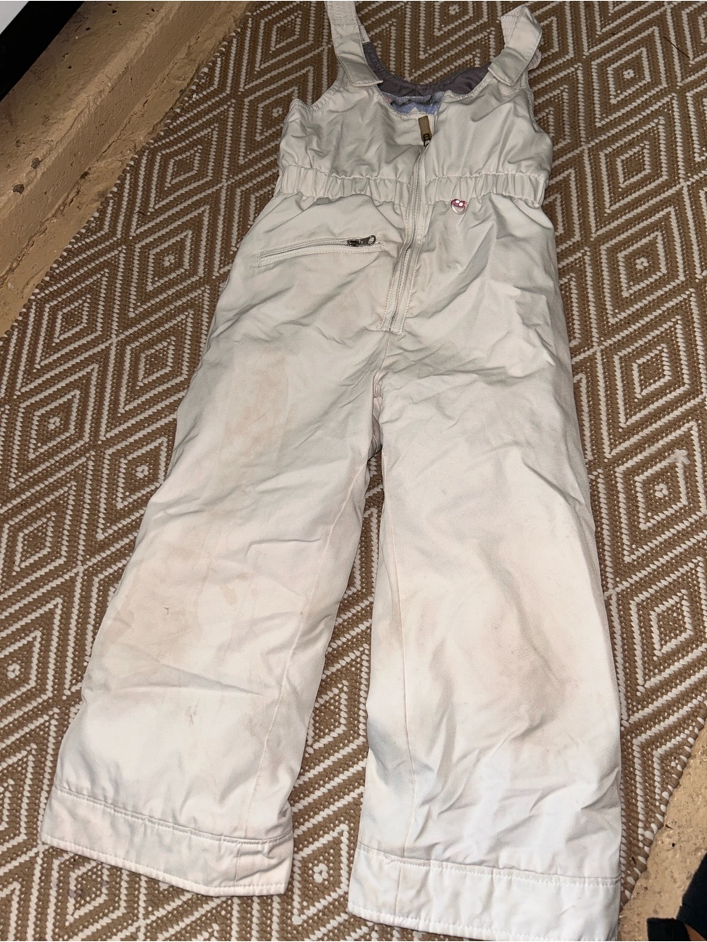 Obermeyer White Kids Snow Overalls